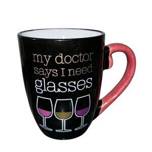Funny Wine Coffee Mug With Heart Handle